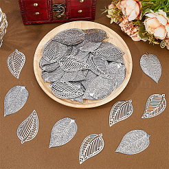 60 шт. 2 стиля железных листовых украшений&nbsp;AJEW-GF0012-11C