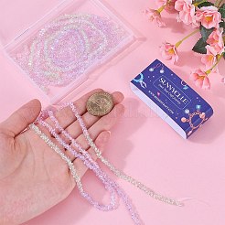 8 нити прозрачные градиентные цветные стеклянные бусины нити&nbsp;GLAA-SC0002-02A