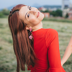 24 шт. 6-цветная фурнитура для сережек-гвоздиков в виде железных листьев&nbsp;IFIN-PH0001-99