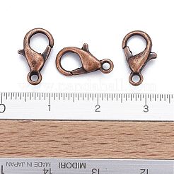 Tono rame rosso fermagli in lega di zinco Lobster Claw&nbsp;X-E102-NFR