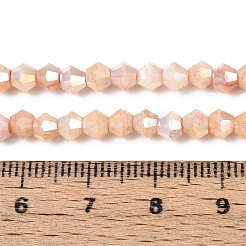 Stränge aus gefärbten Glasperlen mit Ombré-Effekt&nbsp;GLAA-T025-4mm-09A