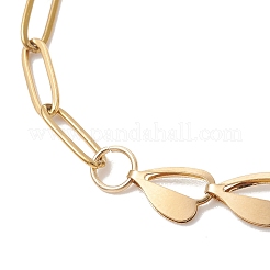 2 Stück asymmetrisches Herzgliederarmband aus Edelstahl 304&nbsp;BJEW-JB13510