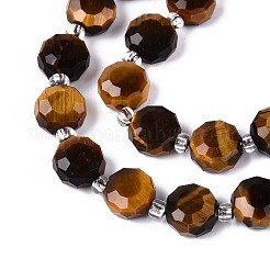 Природных тигровый глаз бисер нитей G-B153-A17
