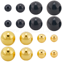 DIYビーズキット  イミテーションパールアクリルビーズを含む  ABSプラスチックビーズ  ブラック  8~16mm  360個/セット&nbsp;DIY-PA0001-14A