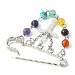 Religion Kruzifix Kreuz Legierung Anhänger Kilt Pins&nbsp;JEWB-TA00015