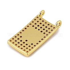 Religiöse Messinganhänger mit Mikropavé-Fassung aus klaren Zirkonia&nbsp;KK-L268-026G-02