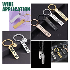 20 шт. 201 нержавеющая сталь прямоугольная штампованная пустая подвеска для бирки&nbsp;STAS-UN0063-43