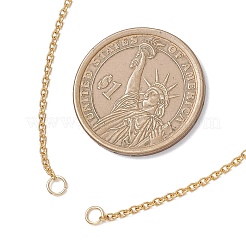 Изготовление ожерелья из цепочек из нержавеющей стали 304 толщиной 1.5 мм&nbsp;AJEW-JB01465-04