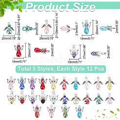 60 шт. 5 подвески из гальванического стекла FIND-CA0004-19