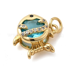 Латунные микро проложить кубического циркония подвески KK-C137-09G-02