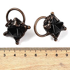 Подвески со звездами Меркаба из натурального обсидиана&nbsp;G-C144-02R-05