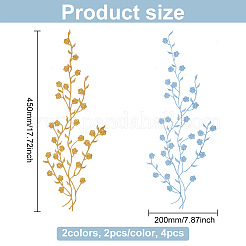 4 шт. 2 цвета сливы цветущий хлопок компьютерная вышивка нашивки на тесьму&nbsp;PATC-GO0001-02