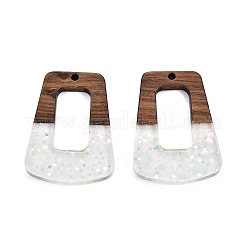 Подвески из эпоксидной смолы и орехового дерева RESI-T057-13A