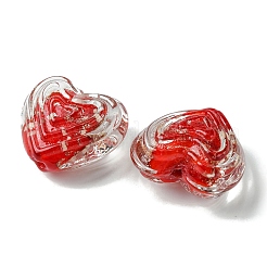Perline luminose fatte a mano con sabbia dorata&nbsp;FOIL-B001-01D