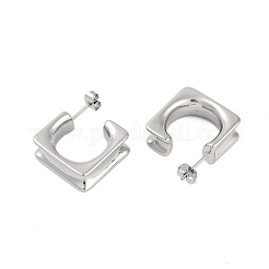 Pendientes cuadrados de acero inoxidable 304 para mujer&nbsp;EJEW-K281-26P