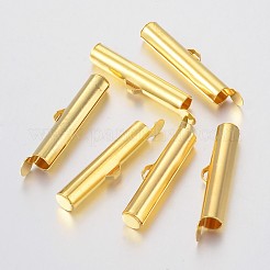 Tubes à fermeture à glissière en laiton&nbsp;X-KK-P031-12G
