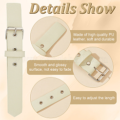 Пряжки из искусственной кожи BUTT-WH0027-46P-03