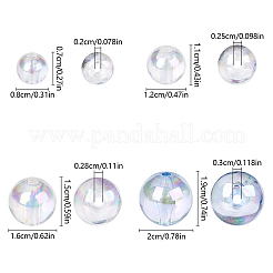 100 г 4 стиля прозрачных акриловых бусин&nbsp;MACR-YW0003-42