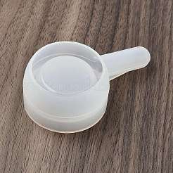 Плоские круглые с ручкой силиконовые подсвечники Молды своими руками SIMO-G010-02C