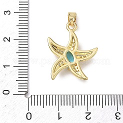 Anhänger aus Messing mit tiefblauem Zirkonia&nbsp;LS-KK-G603-01G-05
