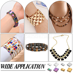 320 шт. 8 вида стеклянных бусин с гальваническим покрытием SEED-WR0001-07