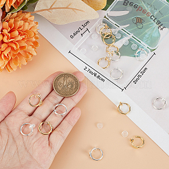 20шт 2-х цветная латунная клипса для серег KK-BBC0011-04