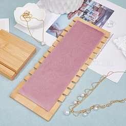 Espositori per collane con retro inclinato in legno staccabili&nbsp;NDIS-WH0010-16