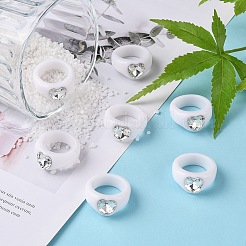 Непрозрачные акриловые кольца на палец RJEW-Q162-001F