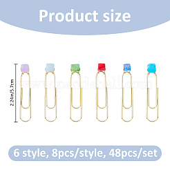 48 trombones métalliques de 6 styles&nbsp;AJEW-FH00045
