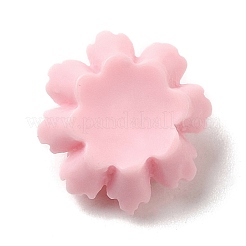 オペーク樹脂カボション  3 Dの花  ピンク  11.5x6.5mm&nbsp;RESI-C036-02C