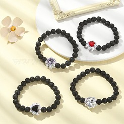 Bracciale elasticizzato con perline&nbsp;BJEW-JB09500