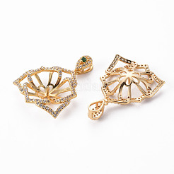 Латунная микропаве из прозрачного кубического циркония KK-Q765-008-NF