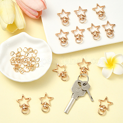 40 шт. поворотные карабины-карабинчики из цинкового сплава в форме звезды FIND-SP0001-22P