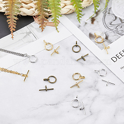 Сплавочные застежка тоггл тибетского стиля TIBE-FH0001-05-RS