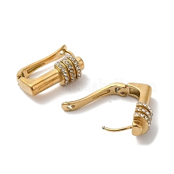 Серьги-кольца из нержавеющей стали и страз для женщин EJEW-C110-01G