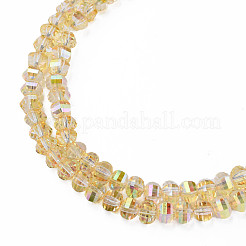 Chapelets de perles en verre transparent électrolytique&nbsp;EGLA-N002-30-C11