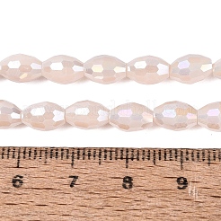 Chapelets de perles en verre opaque de couleur unie&nbsp;GL-N002-01A-B03