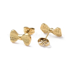 Boucles d'oreilles à tige en acier inoxydable 304 rainuré avec placage ionique (IP) pour femmes&nbsp;EJEW-I285-05G