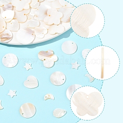 56 шт. 7 подвески в виде пресноводных ракушек SHEL-FS0001-07