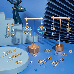 Наборы для самостоятельного изготовления сережек-снежинок&nbsp;DIY-SC0032-80