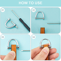 20 Stück verstellbare D-Ring-Clipschnallen aus Zinklegierung für Taschenkettenriemen mit 2 Stück Eisenschraubendreher&nbsp;FIND-GF0006-91C