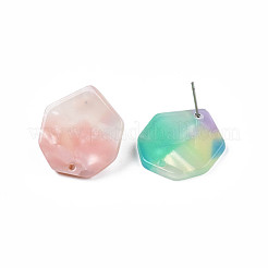 Серьги-гвоздики из ацетата (смолы) целлюлозы KY-N018-01