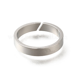 女性用304ステンレスリング  ステンレス鋼色  4mm  内径：18mm&nbsp;RJEW-S238-08