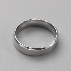 Anello a fascia semplice semplice in acciaio inossidabile per uomo donna&nbsp;RJEW-WH0015-04F
