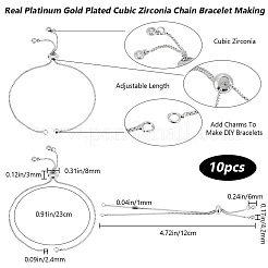 Изготовление браслета-цепочки из латунной коробки 10шт. KK-BBC0012-43P