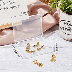 6 шт. 6 стильные латунные фианиты европейские подвески с подвесками KK-BBC0001-92