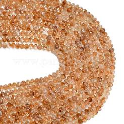Нити из нагретых натуральных цитриновых бусин&nbsp;G-C280-A04-01