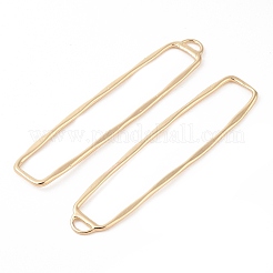 真鍮チャーム  長方形  14KGP本金メッキ  60x12.5~13.5x1.5mm  穴：4x2mm&nbsp;LS-KK-N256-01H-G