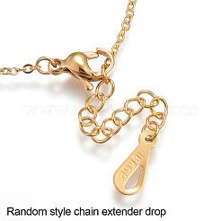 Браслеты из нержавеющей стали 304 с подвесками и звеньями BJEW-H482-02G