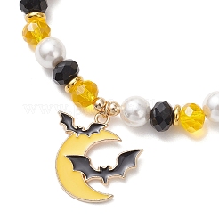 Стеклянные подвески и браслеты с подвесками из ракушек и жемчуга ручной работы из полимерной глины и эмали BJEW-TA00660